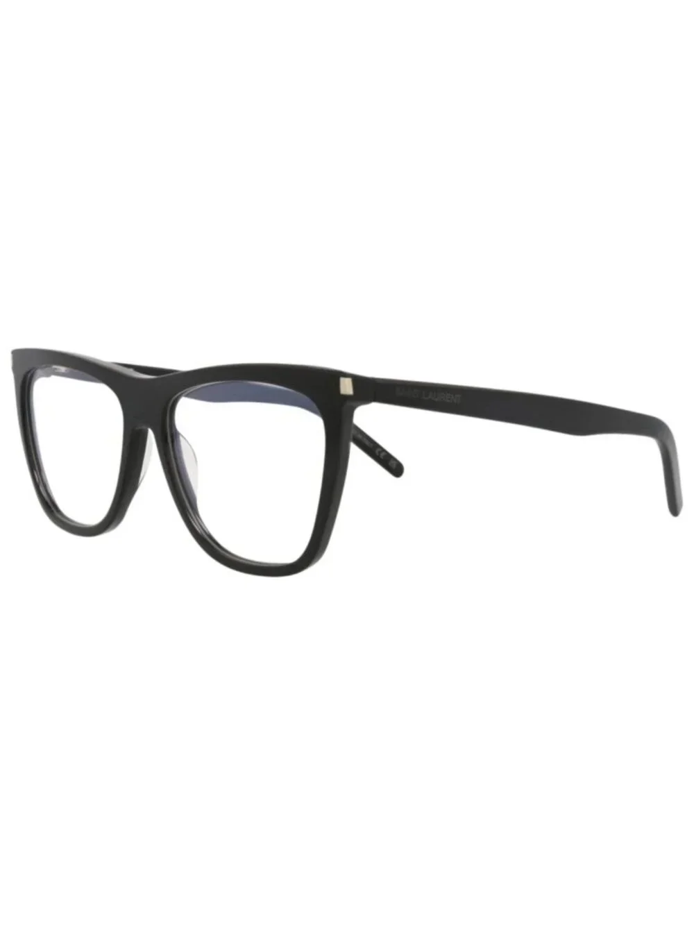 New Saint Laurent Women's Eyeglasses Square Rectangle Acetate Frame Black Black
